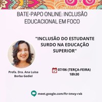 Bate-papo semanal  aborda ações efetivas para a Inclusão Educacional