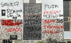 Moradores de Bebedouro protestam contra ação da Braskem (Foto - Larissa Lopes)