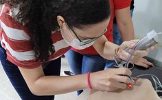 Demonstração feita pela Liga Acadêmica de Medicina de Emergência de Arapiraca