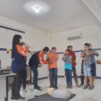 Demonstração feita pela Liga Acadêmica de Medicina de Emergência de Arapiraca