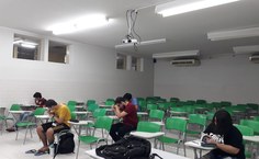 Equipe durante a competição