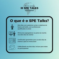 Terceira edição da SPE Talkes acontece esta semana no auditório do LCCV