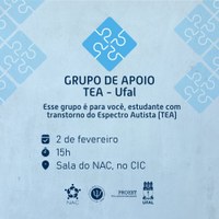 Grupo de apoio a pessoas com TEA se reúne no dia 2 de fevereiro