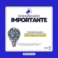 Inscrições de trabalhos no 5º Seminário Institucional de Monitoria seguem até dia 29