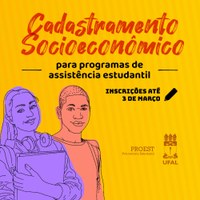 Ufal abre prazo para cadastramento socioeconômico até dia 3