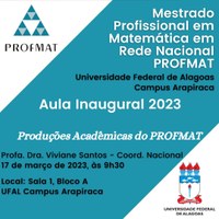 Campus Arapiraca recebe mestrandos do Profmat para aula inaugural 2023