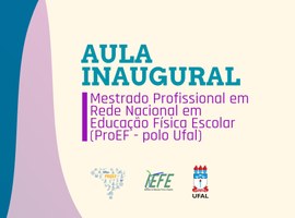 Aula Inaugural do Mestrado profissional em Educação Física será nesta sexta (14)