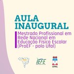 Aula Inaugural do Mestrado profissional em Educação Física será nesta sexta (14)