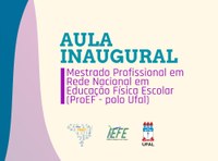 Aula Inaugural do Mestrado profissional em Educação Física será nesta sexta (14)