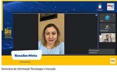 Professora  Rosaline Mota, do PPGCI e organizadora do evento