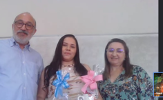 Banca examinadora de mestranda Jaklane Abreu (ao centro), Adelmo Fernandes à esquerda , Sidilene Aquino à direita e Iara Terra de Oliveira (arquivo pessoal)