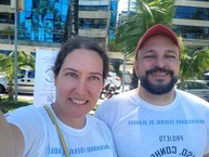 Professora Alessandra Borges e o professor Abelardo Silva Júnior