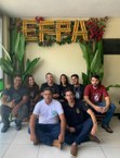 Equipe do curso de Engenharia Florestal que recebeu os estudantes