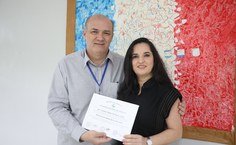 Reitor Tonholo e  Luciana dos Santos