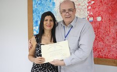 Berenice Pimentel e reitor Tonholo