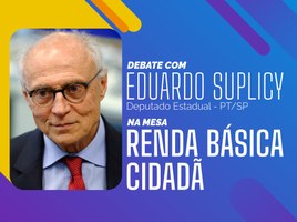 Deputado estadual paulista Eduardo Suplicy debate renda básica e cidadania