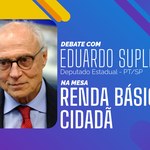 Deputado estadual paulista Eduardo Suplicy debate renda básica e cidadania