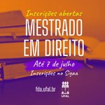 Mestrado em Direito abre inscrições até dia 7 de julho para nova turma