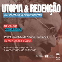 Jornada sobre Walter Benjamin acontece na Ufal nesta quinta, dia 24