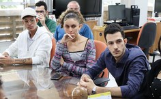 Thomas Noah Tyzaj, Ezis Calaço e Vitor Soares, do DCE