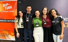 Uma das equipes premiadas no Ruptura, com participação de egressa do Centro Tecnologia da Ufal