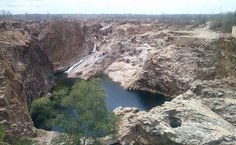 Cachoeira de Paulo Afonso em um período de estiagem