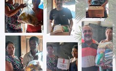 Entrega do material arrecadado