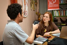 Professora Lais Falcão, organizadora do evento