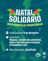 Natal Solidário dos estudantes de Ciências Sociais recebe doações