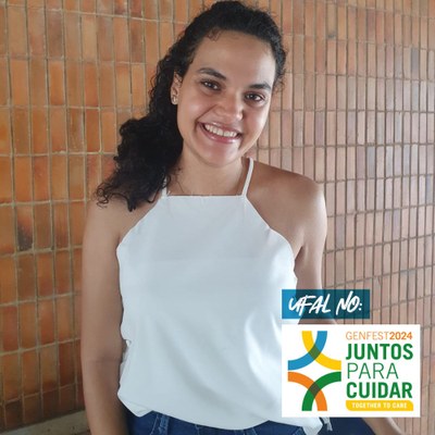 Amanda Braga, estudante de Nutrição, convida os estudantes para participar do Genfest | nothing