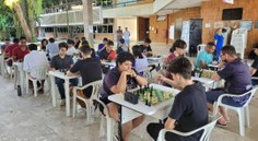 Registro do 20º torneio de xadrez realizado em dezembro passado no prédio da Reitoria