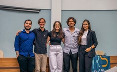 Gabriel Passos (Conselho Administrativo), Jaerlington Paulo (Diretor de Marketing), Thalita Gabriele (Diretora de Gente e Gestão), João Marcelo (Diretor de Negócios), Mickaela Araújo (Conselho Administrativo)