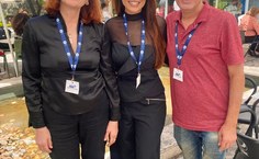 A doutoranda Myllena Diniz e seus professores orientadores