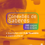 Conexões de Saberes abre 200 vagas para Pré-Enem Comunitário