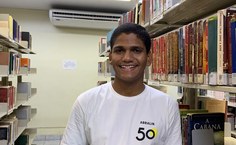 Venicius Ramos na Biblioteca da Ufal: "Universidade proporciona muitas oportunidades"