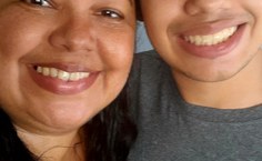 Auristênia de França e o filho Eduardo