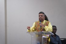 Diretor da Edufal, Eraldo Ferraz, no lançamento da Coleção Sinpete