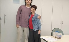 João Neto com a orientadora do mestrado, Ana Luísa Fridman