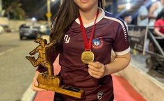 Ana Victoria Moreira ganhou os títulos de melhor goleira e de melhor jogadora