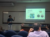 Apresentação do aluno de Iniciação Científica Lucas Ferreira sobre a composição taxonômica de caranguejos do Complexo Estuarino-lagunar Mundaú/Manguaba.