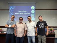 Os professores Fulvio Morais (UFRN); Rogério Caetano da Costa (Unesp);  Gustavo Luis Hirose (UFS); e João Pantaleão (Ufal).