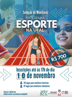 Programa Esporte na Ufal seleciona monitores bolsistas e voluntários