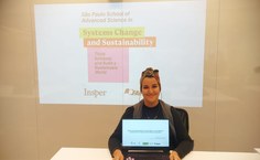 A estudante de Engenharia de Produção do Campus do Sertão/Ufal, Gabriele Torres, foi destaque no evento internacional Escola São Paulo de Ciência Avançada em Mudança Sistêmica e Sustentabilidade