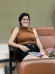 Aluna Renata Laranjeiras, durante a participação da atividade de acolhimento