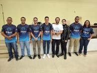 Professor Isanaldo com alunos Matemática EAD, bolsistas do Pibid em São José da Laje
