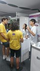 Apresentação do projeto durante a Feira Brasileira de Ciência e Engenharia na USP