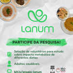 Lanum seleciona voluntários para estudo sobre impacto metabólico de dietas
