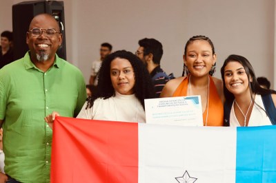 Alunas premiadas no Intercom Nordeste 2025 (Foto Thayná Martiliano)