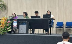 Anniele Sterfany Santos Leite em apresentação de trabalho acadêmico