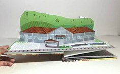 Representação do Grupo Escolar Gustavo Paiva. Prédio foi construído em 1919 para receber filhos dos funcionários das indústrias localizadas em Rio Largo